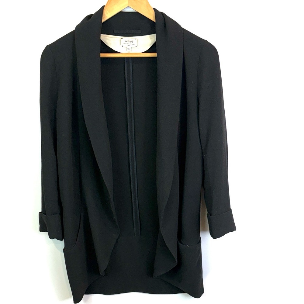 Aritzia Wilfred Black open front Blazer size 4